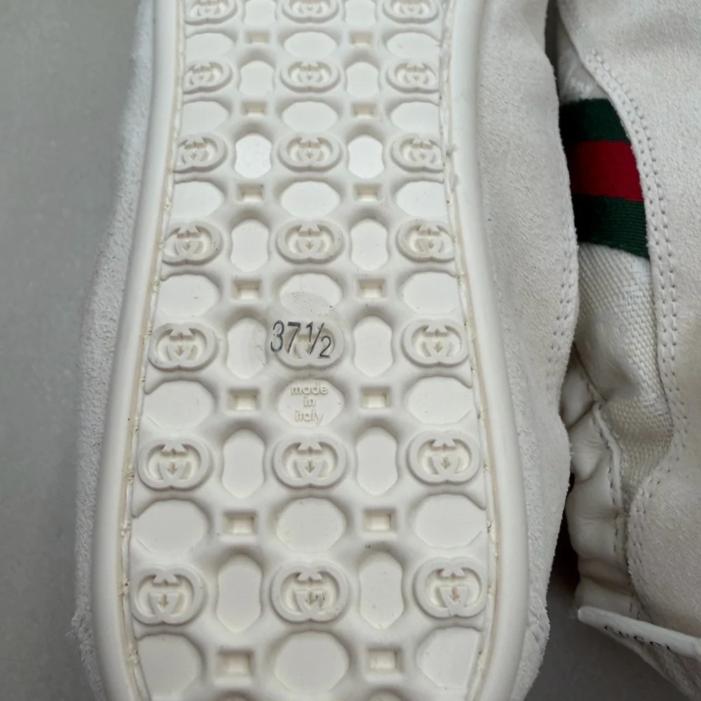 Gucci Off-White GG Canvas Sneakers with Green and Red Web NWT - Picture 6 of 7